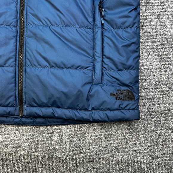 The North Face Vest Men's large Blue-Black Puffer Insulated Full Zip Outdoor - Picture 2 of 9